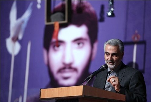 حاج قاسم در مراسم یادبود شهید احمد سلیمانی